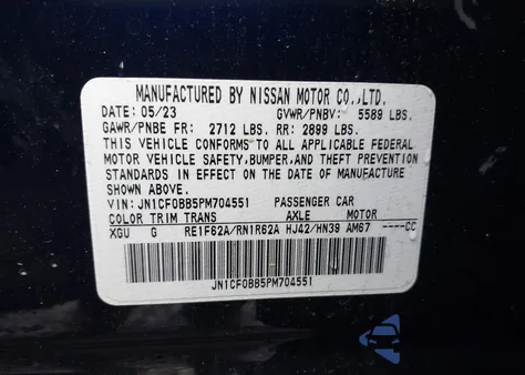 2023 Nissan Ariya Engage from USA, damaged, VIN JN1CF0BB5PM704551